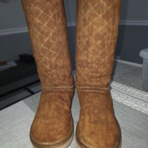 UGG Brown Quilted Winter Boots
